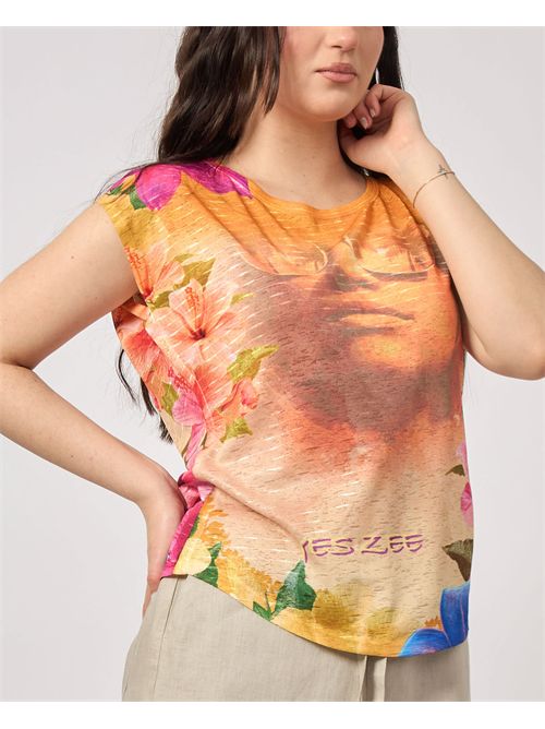 Yes Zee Women's T-shirt with sublimation print YES ZEE | T235-Y3012001